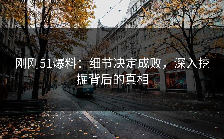 刚刚51爆料:细节决定成败,深入挖掘背后的真相
