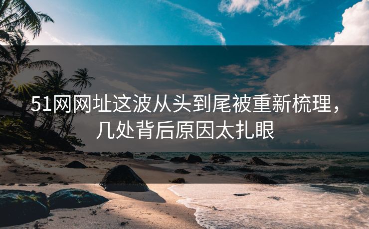 51网网址这波从头到尾被重新梳理,几处背后原因太扎眼